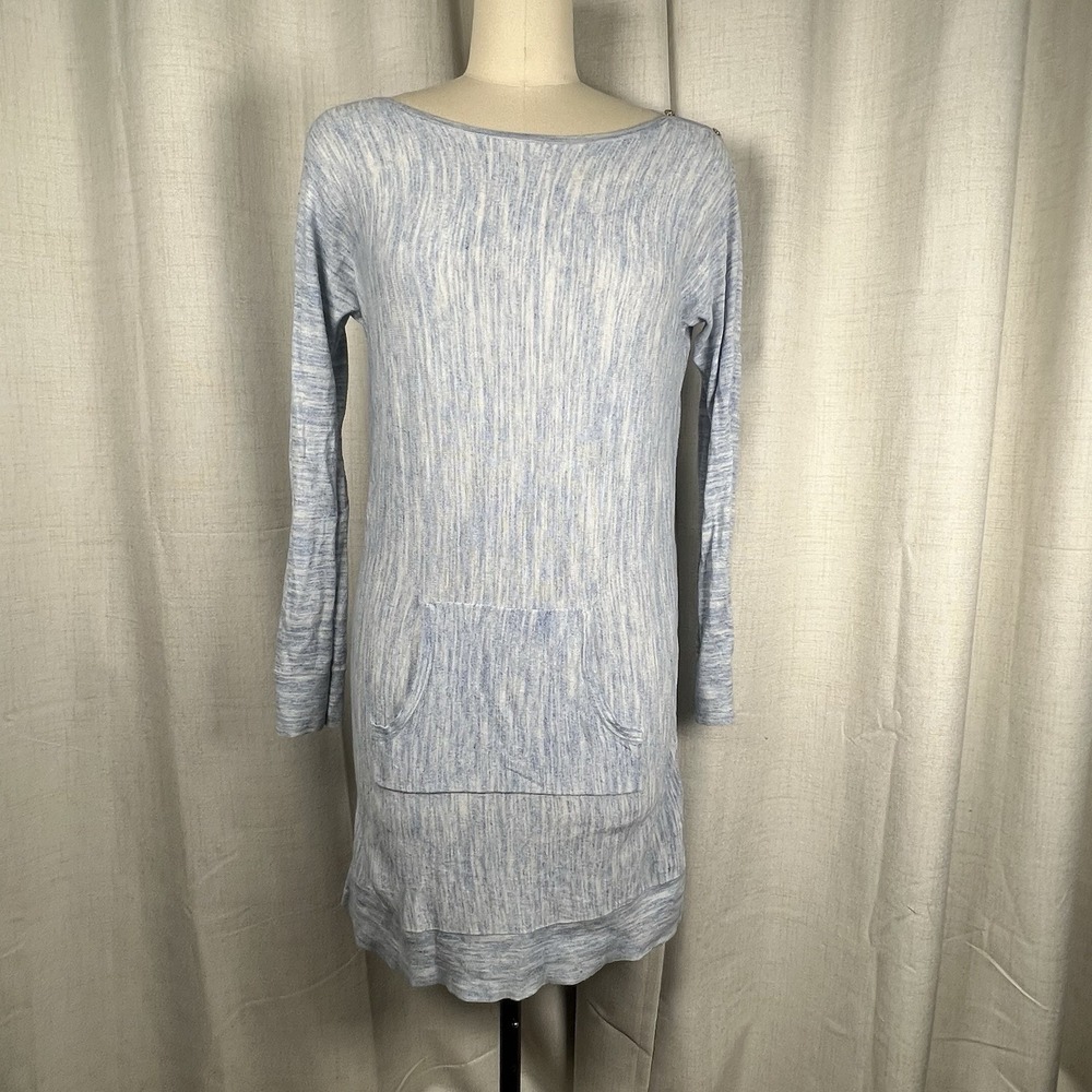 Lilly Pulitzer Jupiter Sweater Dress Wool Blend Heathered Blue‎ Space Dye Small